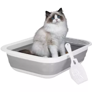 Cat toilet Springos PA0244, enclosed litter tray 45×34×12 cm