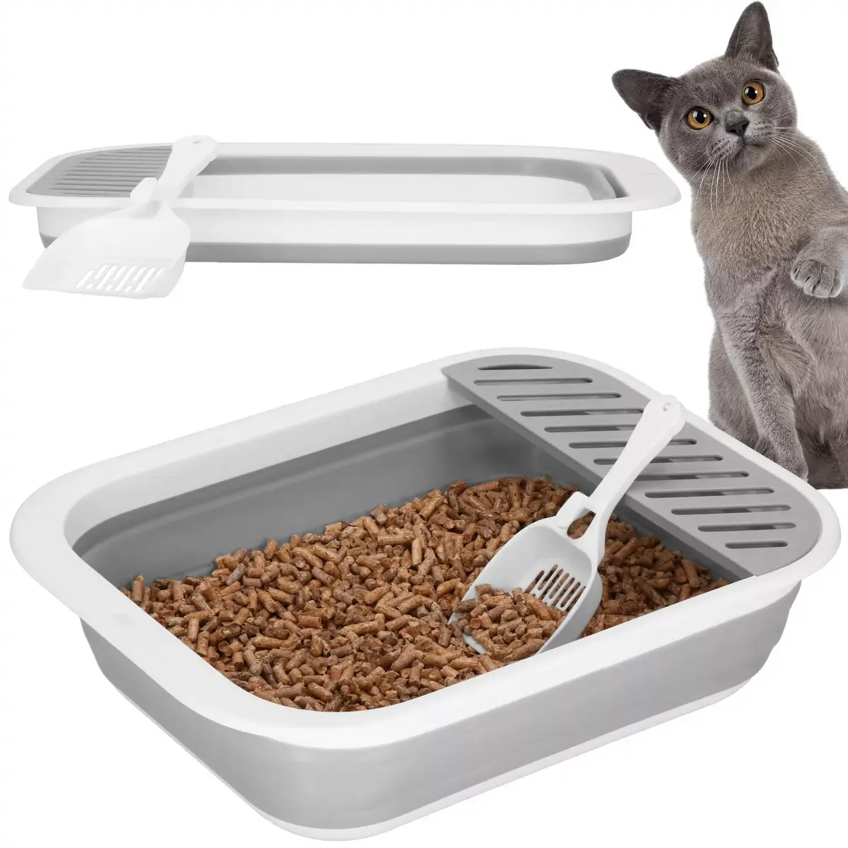Cat toilet Springos PA0244 45×34×12 cm Photo 2