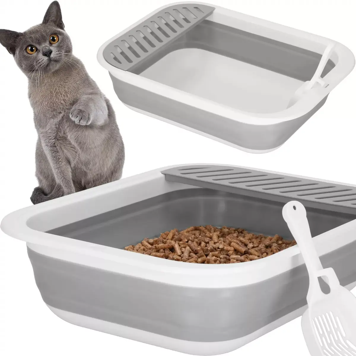 Cat toilet Springos PA0244 45×34×12 cm Photo 3