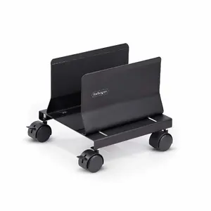 StarTech.com CPUMOBILESTND Mobile Computer Tower Cart with Wheels, Steel Construction, Adjustable Width, 21 kg Maximum Load