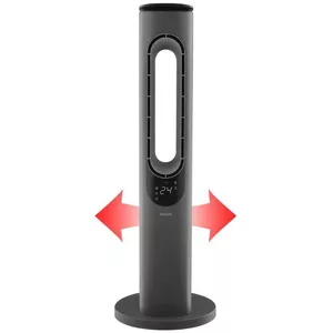 Bladeless PTC heater SENCOR SFH3704SL — 95 cm height, PTC ceramic, 2000/1200 W, fan 45 W, 12h timer, remote