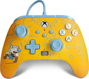 Wired Xbox Series Controller PowerA Enhanced Cuphead: Mugman — licensed gamepad for Xbox Series X|S