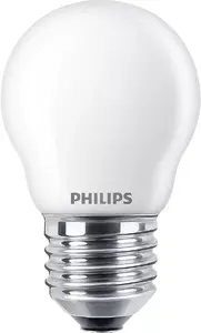 Philips kvēldiega LED sveces formas matēta spuldze P45 E27 3.4W 470 lm silta gaisma aptumšojama