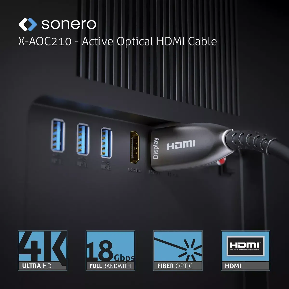 HDMI Cable Sonero X-AOC210-100 Photo 3