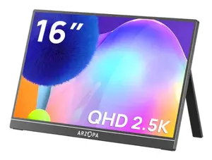 Компьютерный монитор Arzopa Z1RC 16 дюймов 2560 x 1600 пикселей 2.5K черный встроенные динамики IPS