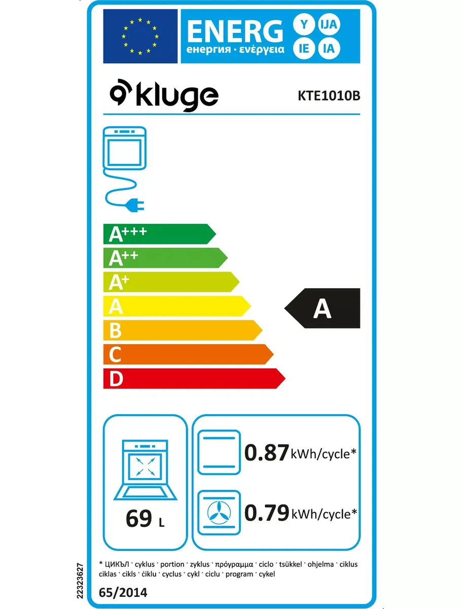 Встраиваемый духовой шкаф Kluge KTE1010B Photo 6