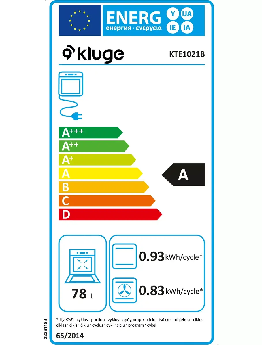 Kluge KTE1021B встраиваемый электрический шкаф Photo 6