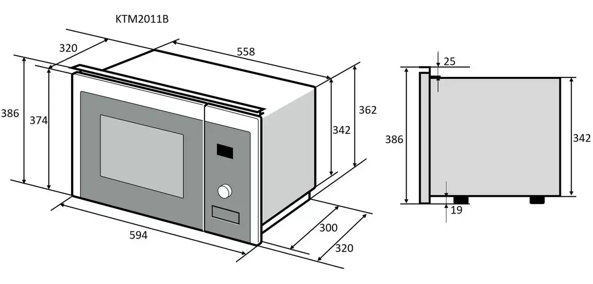 Kluge KTM2011B built-in microwave oven Photo 5