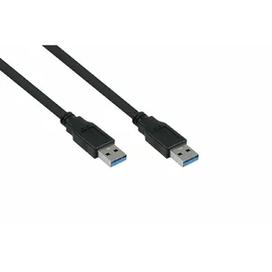 USB kabelis Kabelmeister UK30P-AA-005S 0.5m USB 3.2 Gen 1 Melns