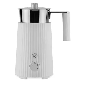 Elektriska rokas piena putotāja ALESSI AleFrotherWhite — balts, piemērots karstam un aukstam pienam, max 350 ml (sildīšanai) / 200 ml (putošanai)