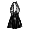 Noir Orgia Exclusive kleita M — mežģīņu augšdaļa, powerwetlook svārki Photo 6