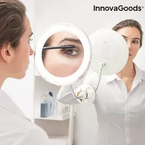 Cosmetic mirror InnovaGoods V0101221 LED magnifying mirror with flexible arm