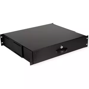 19-inch ROLINE 2U Lockable Rack Mount Drawer, ABS Plastic, 2 HE