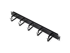 ROLINE 19-inch patch panel 1U grey with 40x60mm cable duct steel black