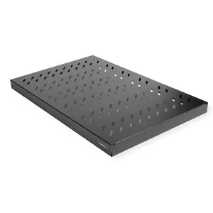 Rack shelf ROLINE 19-inch 1U adjustable 700mm 50kg black