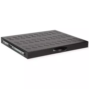 Rack shelf ROLINE 19-inch 1U extendable 350 T 25 kg black