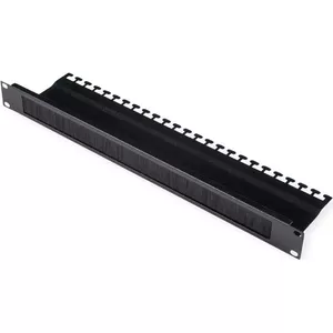 Cable management ROLINE 19" cable entry with brush strip 1U black