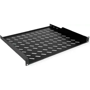 19-inch Rack Shelf ROLINE 26.21.0020, 1U, 400 mm depth, 15 kg load capacity, black
