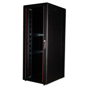 Network Cabinet ROLINE 19-inch Pro 42U, freestanding rack 800x1000 mm, glass door, black, 600 kg