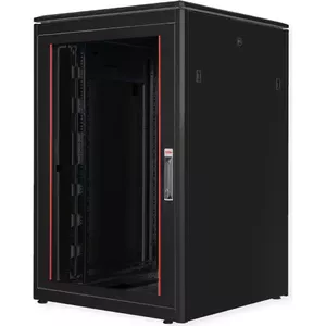 Network cabinet ROLINE 19" 22U 800x800 mm black with glass front door
