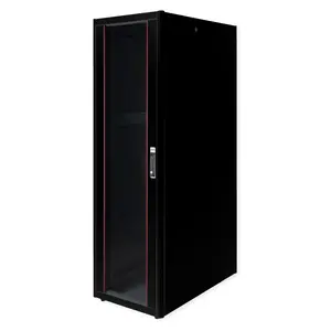 ROLINE 19-inch network cabinet Basic 42U, freestanding rack, 600x1000 mm, glass door, IP20, black