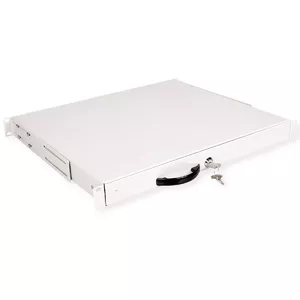 Keyboard tray ROLINE 19-inch 1U 400 T lockable grey