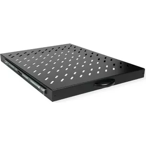 19-inch Pull-out Shelf ROLINE 26.21.0276 — 550 mm depth, 25 kg load, black