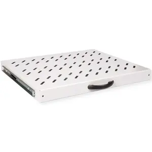 ROLINE 19-inch shelf 1 U, Extendable 350 T 25 kg grey