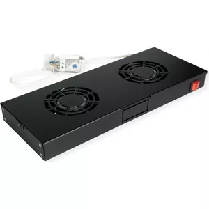 Cooling fan unit ROLINE 26.21.0271 — 19" fan module with 2 fans and thermostat