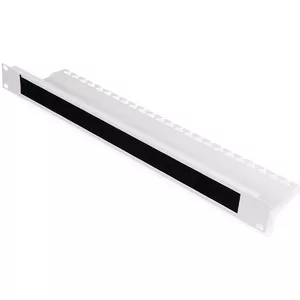 Cable duct ROLINE 10-inch cable entry with brush strip 1U grey