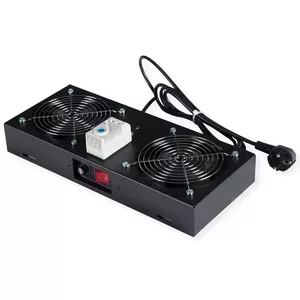 Cooling fan ROLINE 26.21.0189 2 fans black for 19-inch wall housing