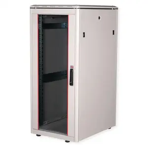 ROLINE 19-inch Network Cabinet Pro 26U, 600x800 mm WxD, glass door, grey, IP20, 600 kg capacity