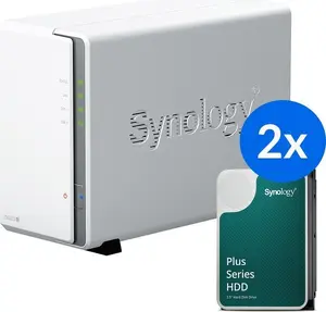 Сетевое хранилище SYNOLOGY DS223J, 2 отсека, 2×4 ТБ
