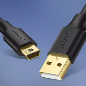 USB cable UGREEN US132 Mini USB 0.5 m, gold-plated contacts, black