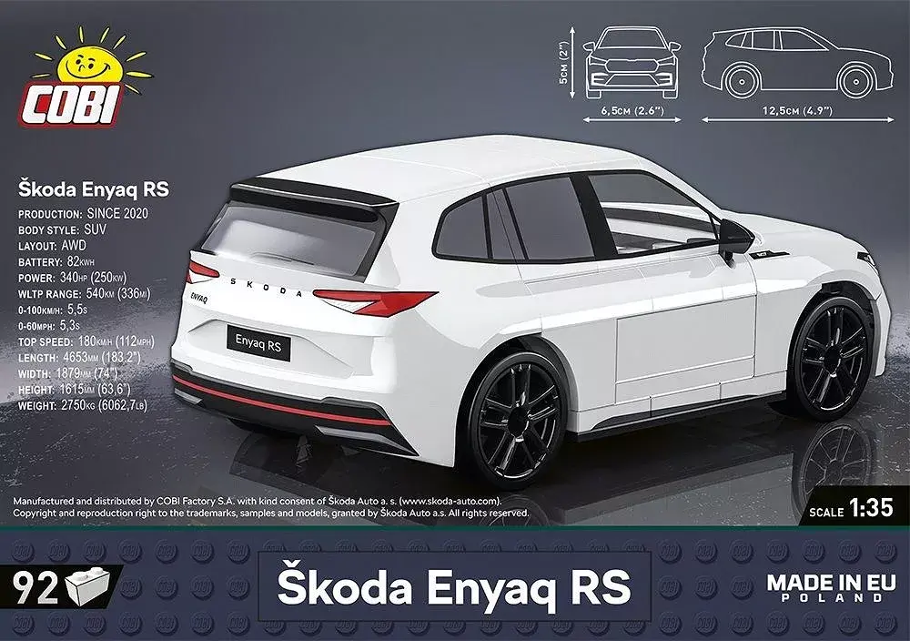 Cobi Škoda Enyaq RS building blocks 92 pcs Photo 3
