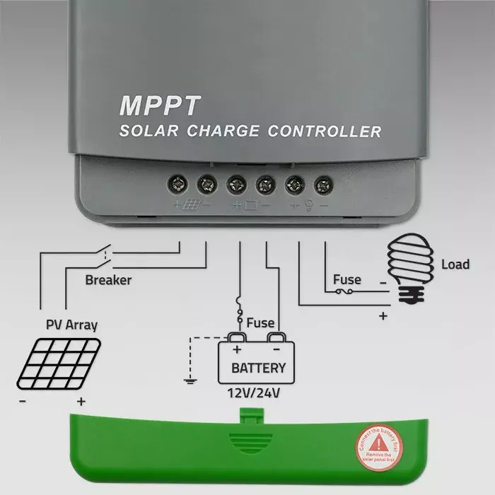 QOLTEC MPPT 20A 12V/24V lādētāja kontrolieris Photo 3
