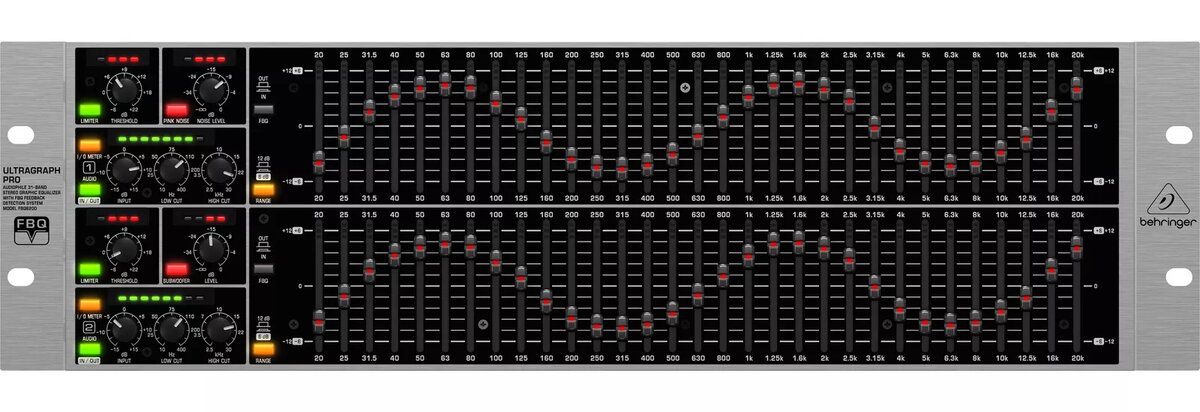 Ekvalizators Behringer FBQ6200 Melns Pelēks 133mm
