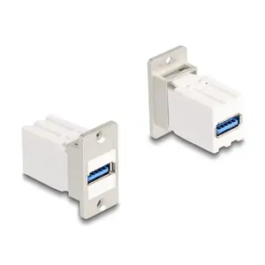 DeLOCK Панельный монтажный модуль соединитель USB 5 Гбит/с Type-A female к Type-A female