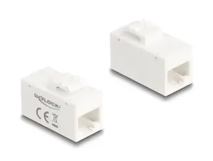 Keystone module DELOCK 90639 — flat RJ-45 insert, white, 16.2×30×20.5 mm