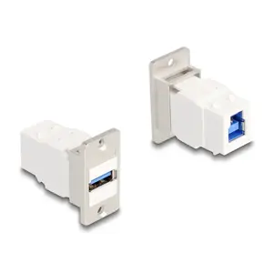DeLOCK Panel Mount Keystone Module USB 5 Gbps Type-A female to Type-B female