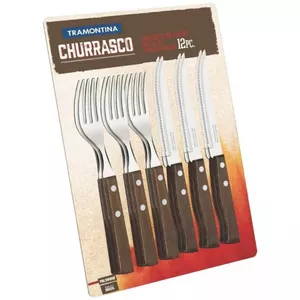 Skewers Tramontina BR0122299/009 set of 12, stainless steel barbecue skewers