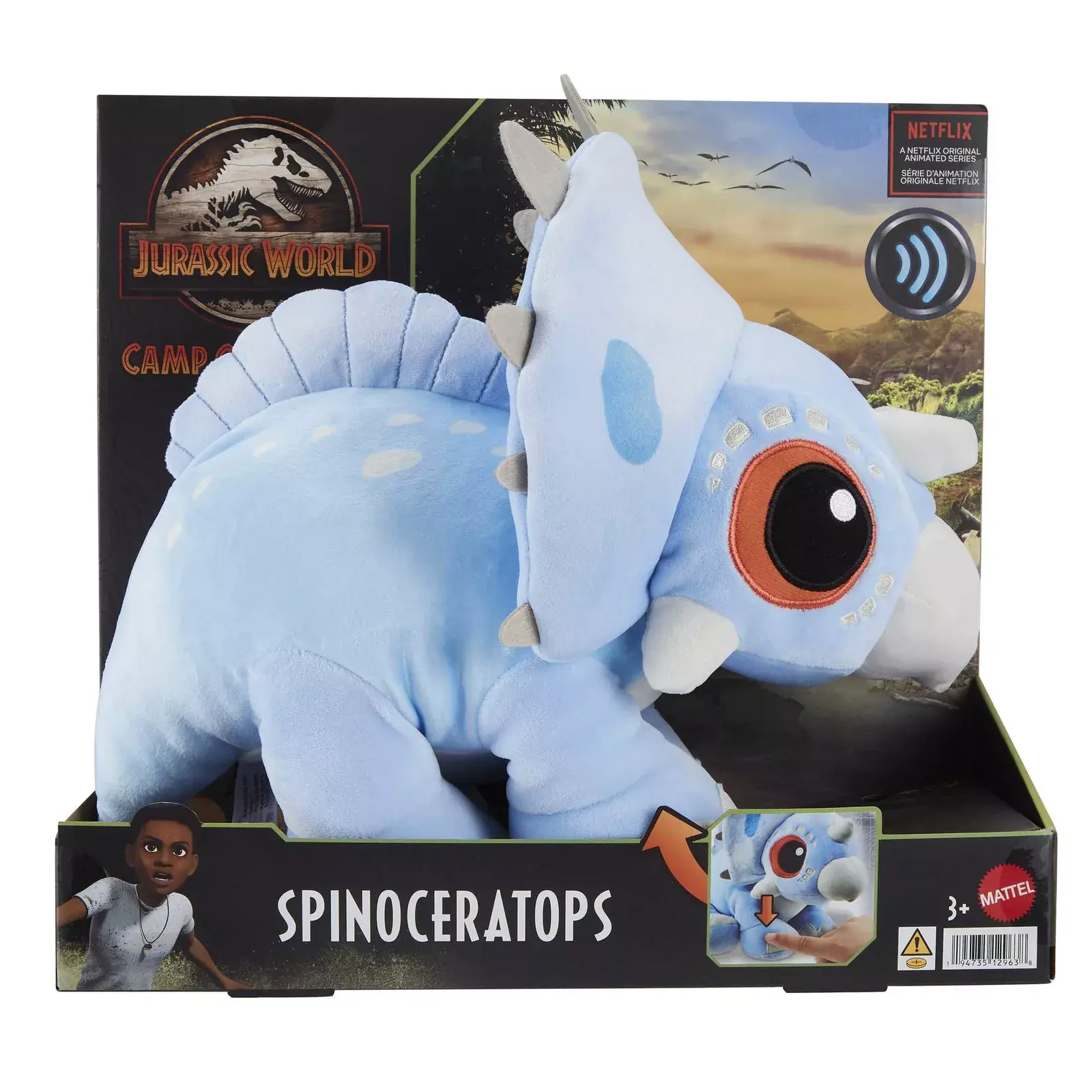 Dinosaur Mattel Jurassic World SOUND PLUSH Spinoceratops