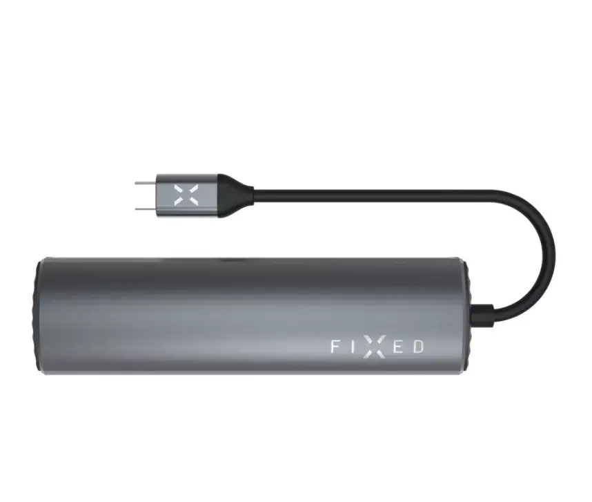 USB-C centrmezgls FIXED FIXHU-P-GR — 6 porti Photo 2
