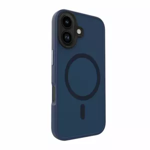 Защитный гибридный чехол Evelatus для iPhone 16 тёмно‑синий с MagSafe (PC+TPU)