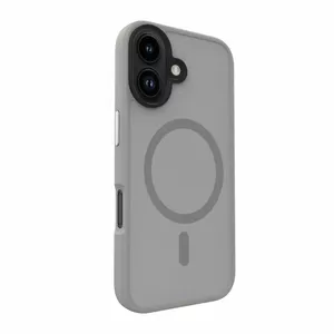 Гибридный чехол Evelatus для iPhone 16 — PC + TPU, серебристый, совместим с MagSafe