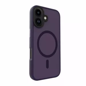 Hibrīda iPhone 16 vāciņš Evelatus — PC + TPU, saderīgs ar MagSafe, violets