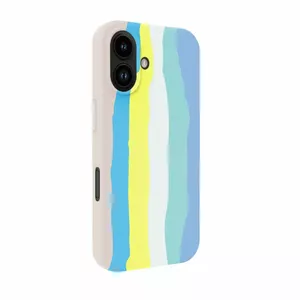 Силиконовый чехол Evelatus для iPhone 16 Multi-Colored MagSafe — бежево-кремовый