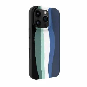 Silikona maciņš Evelatus priekš Apple iPhone 16 Pro — daudzkrāsains Aqua Blue