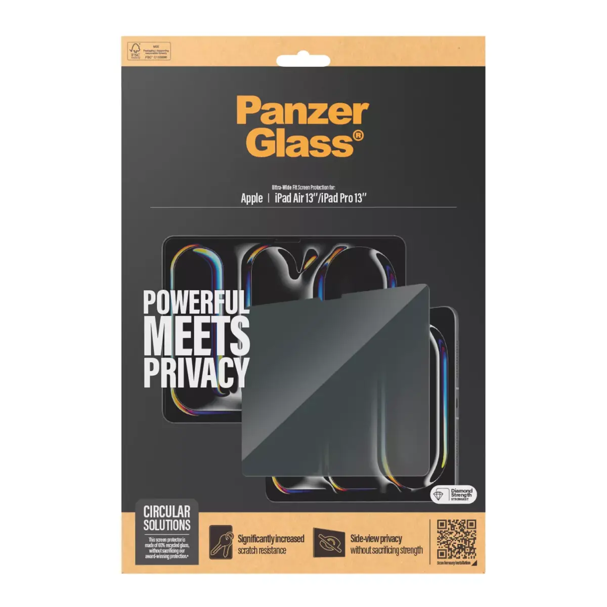 Privātuma ekrāna aizsargstikls PanzerGlass iPad Air 13'' iPad Pro 13'' Photo 3