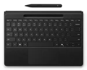 Microsoft Surface Pro Flex Keyboard with Touchpad and Slim Pen Dock, QWERTZ German, Bluetooth, Black (8YU-00006)